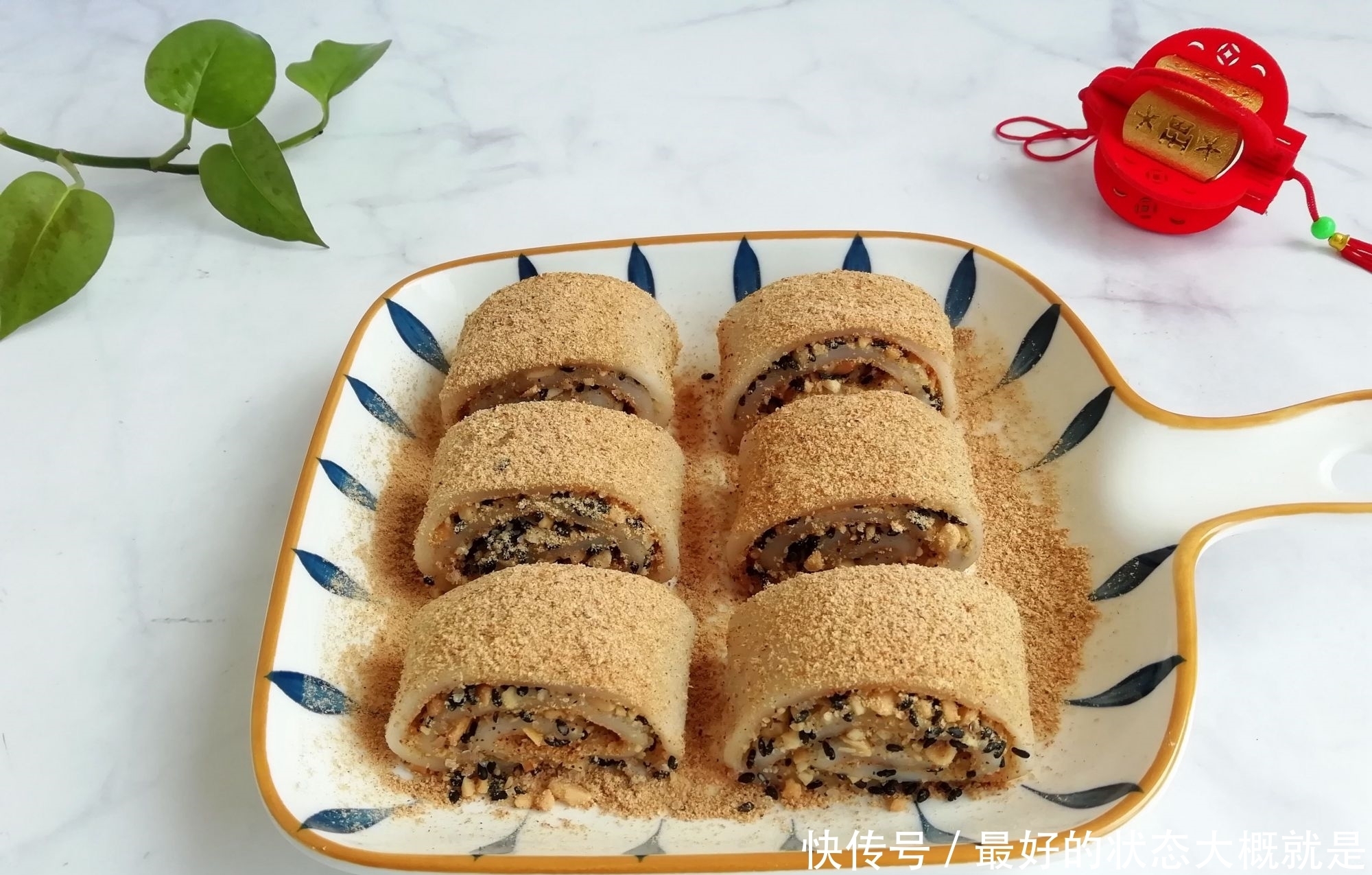 过年别忘做这个吃,无需烤箱,一蒸一卷即可,软糯又拉丝,真好吃