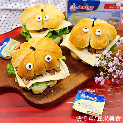#安佳万圣烘焙奇妙夜#南瓜牛排汉堡