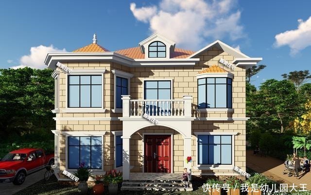 别墅|13.3×12.5米二层别墅，精致农村住房，带给你雅致的生活！