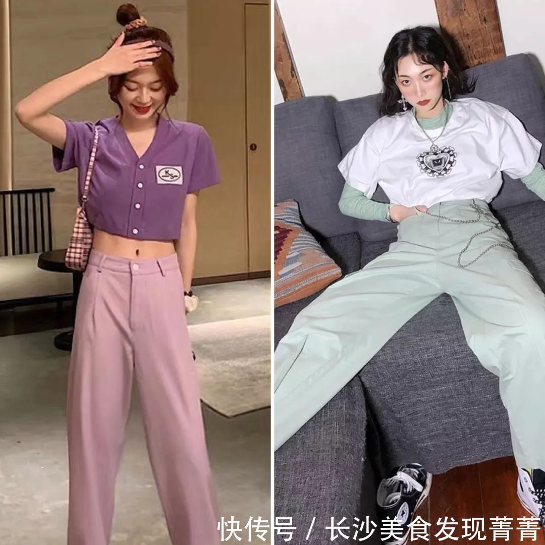 松垮|T恤+阔腿裤，早秋最显瘦搭配！