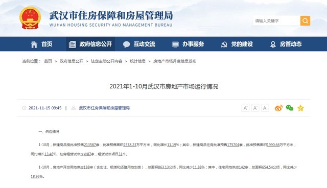 周期|199070套,武汉商品房去化周期或触12个月警戒线