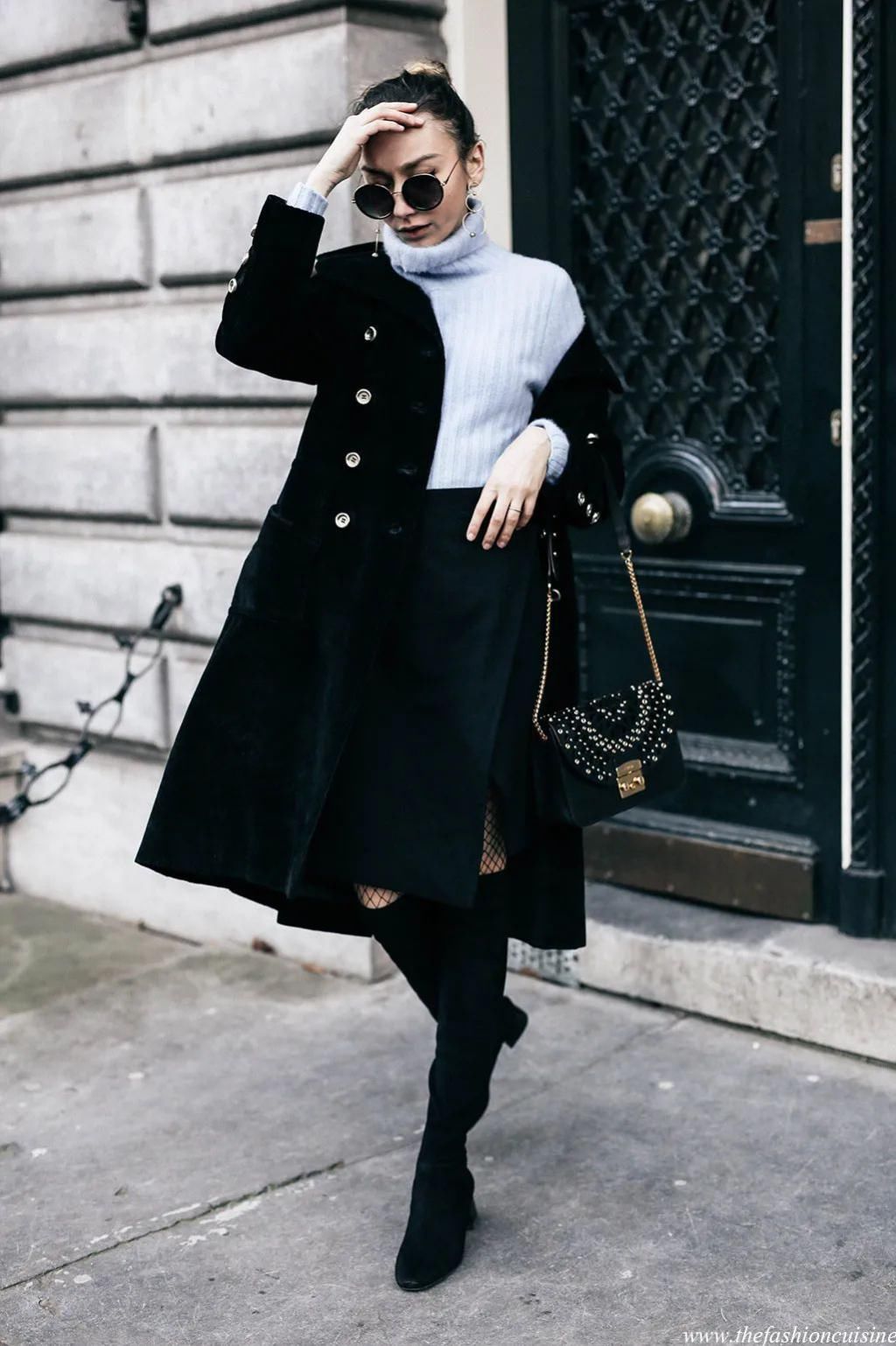  搭配大衣|你穿大衣+靴子的样子，真的时髦极了！