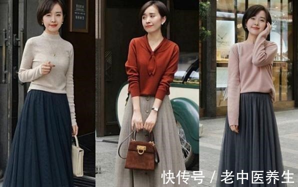 半身裙 秋冬季半裙怎么穿这位时尚博主的穿搭示范,照着穿准没错!