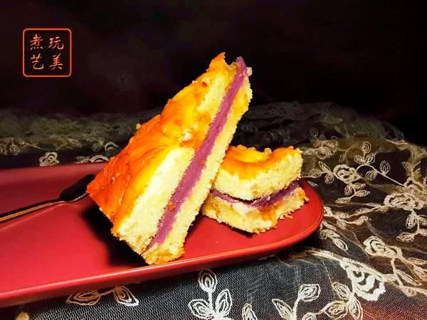 看似三明治，却是香甜软绵的紫薯夹心蛋糕