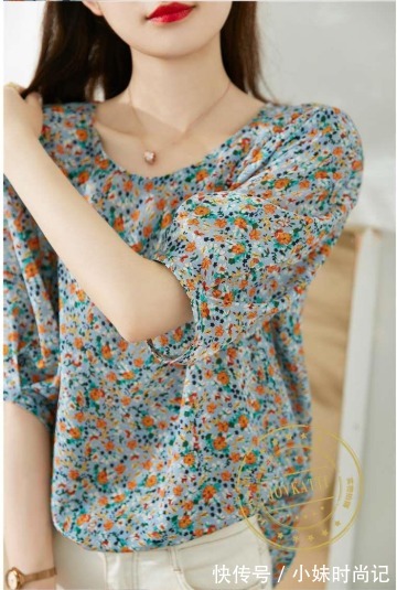 碎花衫|8月爆火了一款“碎花衫”洋气又减龄,无法言语的田园风优雅别致