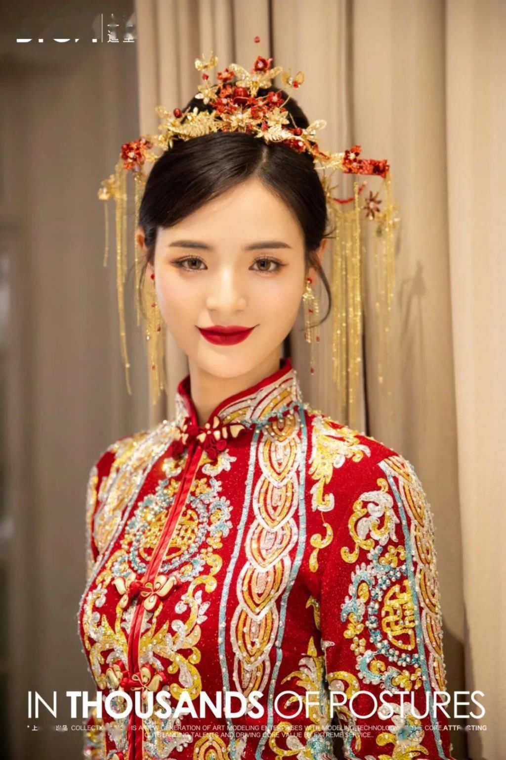 最新简约新娘造型白纱+中式，闪闪的仙女梦~