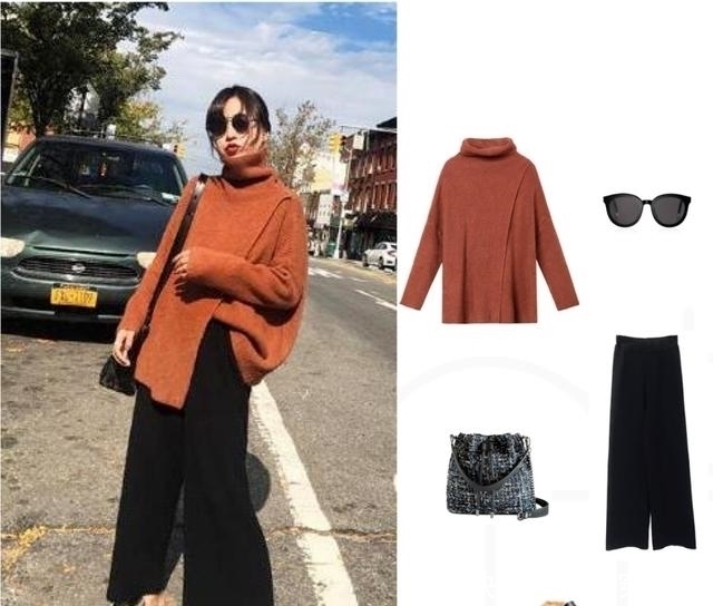 好看|秋冬怎么搭配才好看?毛衣+阔腿裤,内搭保暖,外穿时髦!