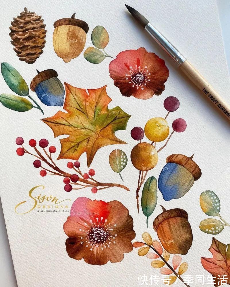 笔尖&美爆!70张超简单小清新的水彩手账,你想要的都在这里!收藏这篇就够了!