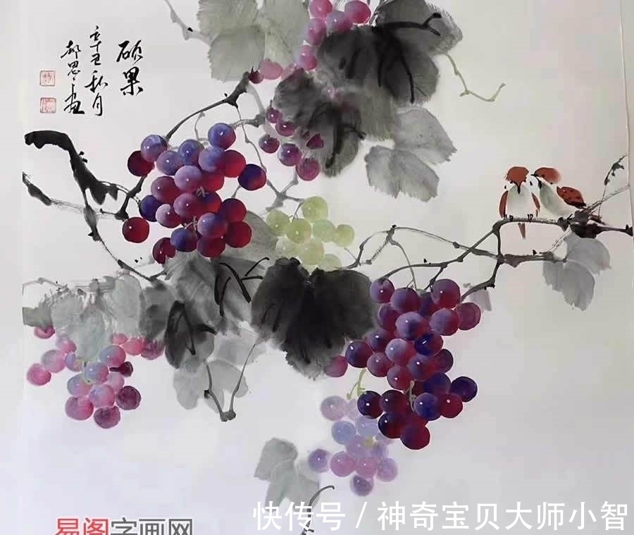 花鸟画家&郝思思:妙笔神韵,刻画入微,传承经典的美女花鸟画家