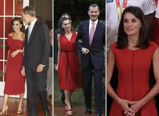  出门|西班牙王后“踩针”出门，穿一身“中国红”高级优雅，气质没得说