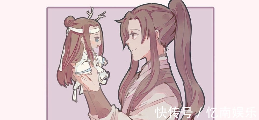 忘羡$《魔道祖师》可爱的Q版忘羡，羡羡抱着天子笑，汪叽怎么生气了？