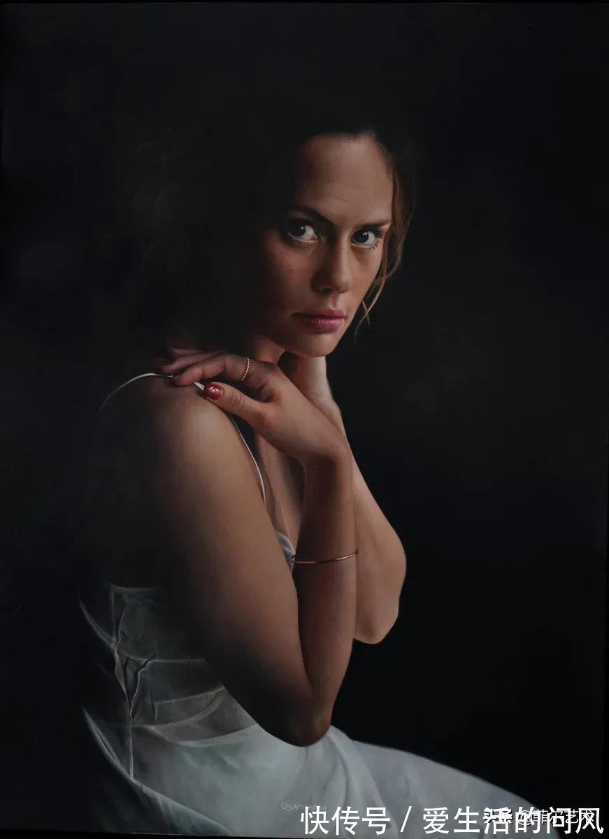 安妮·@法国画家安妮·罗达超高清、超写实人物油画作品欣赏