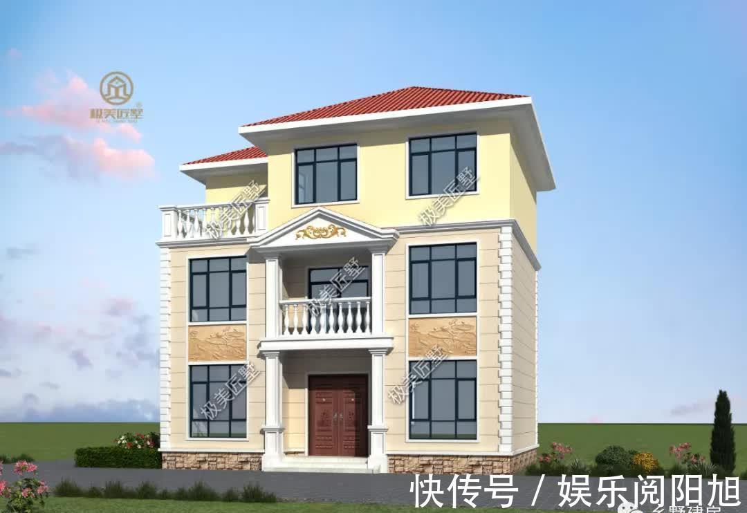 外墙|建房喜欢清新淡雅的,就选这栋了,效果出人意料