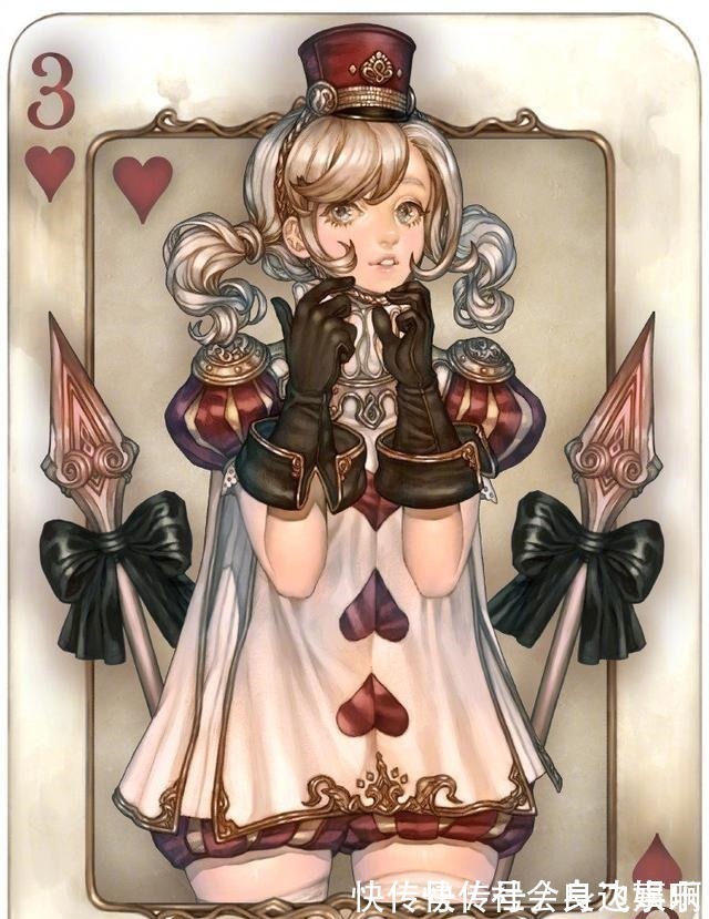 黑桃|画师绘制“卡牌真人化”,采用复古中世纪风格,变身繁琐风美少女!