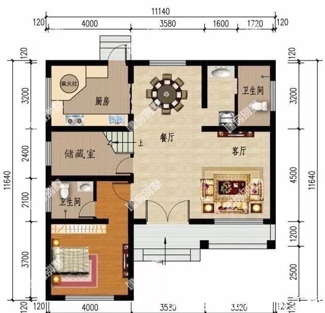 自建房|带庭院的两层自建房,中式风格设计,这日子过得安逸!
