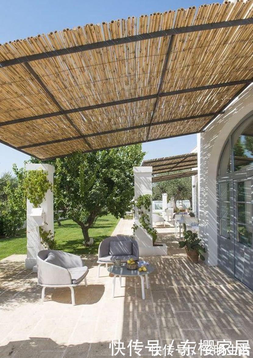 竹子|要是你也有个院子,那就这样设计砍几根竹子撑起一个廊架,闲适
