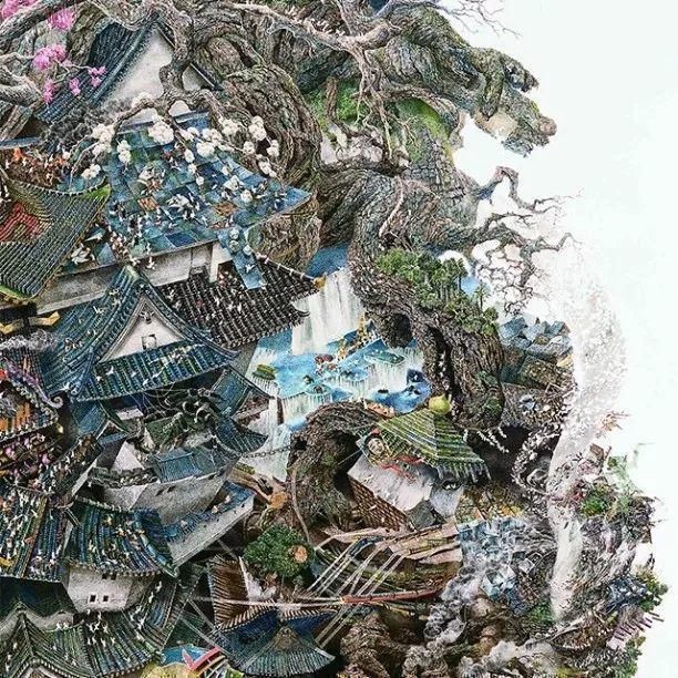 放大镜|一幅画画了3年，细到要用放大镜，他把钢笔画玩到了极致