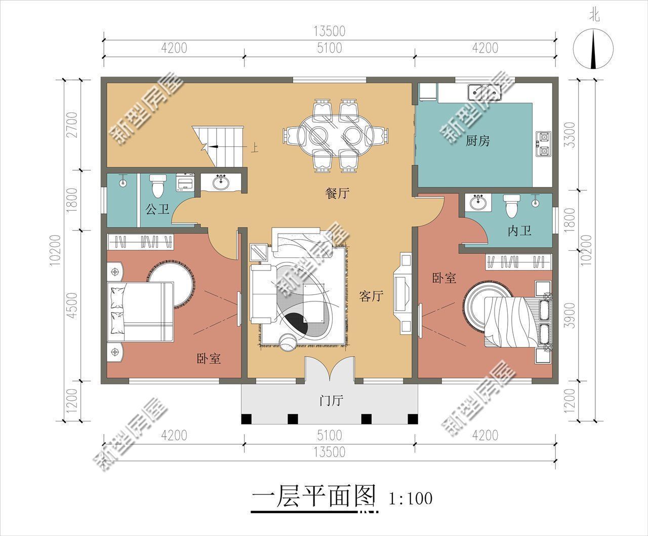 占地|占地100多平,多卧室设计,这样的农村别墅25万能盖起来吗?