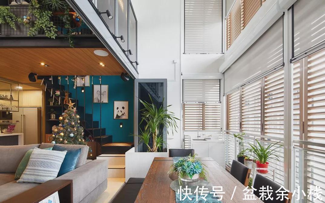 齐家云云|93㎡层高4米5,挑空搭建楼板一层变两层,多间双人书房让人羡慕