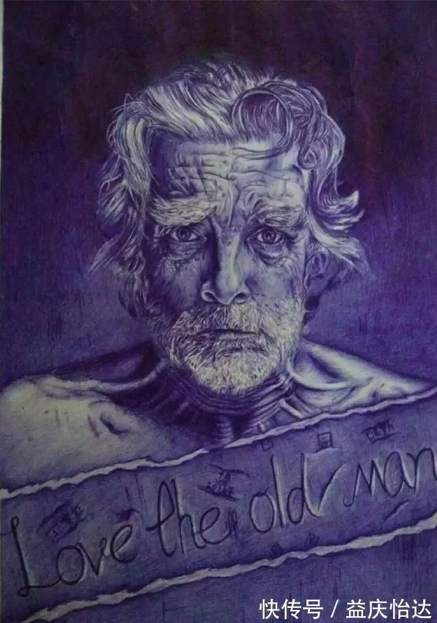 盼望!一位15岁的小姑娘,没有任何绘画基础,却画出了令人感动的圆珠笔作品!