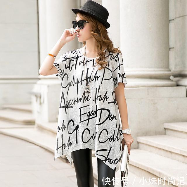 肉肉|时尚显瘦的短袖上衫,胖妹妹的臭美搭档