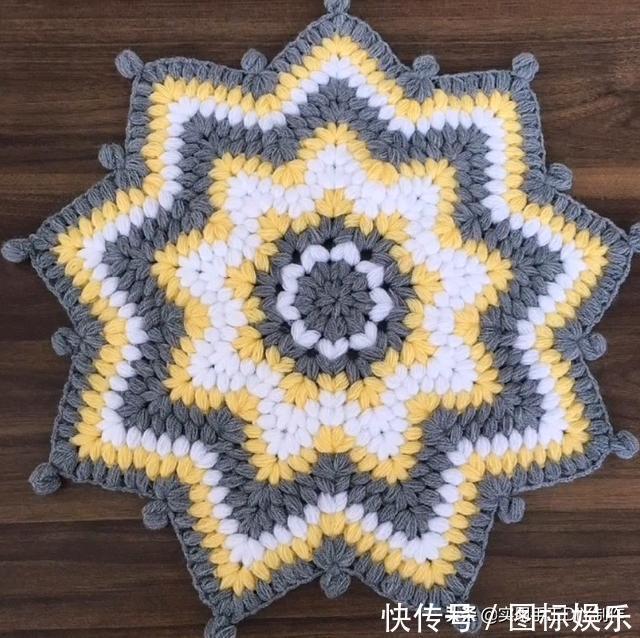 针法@「针织作品」32款只用到一种针法织出来的美垫子,新手留存备用
