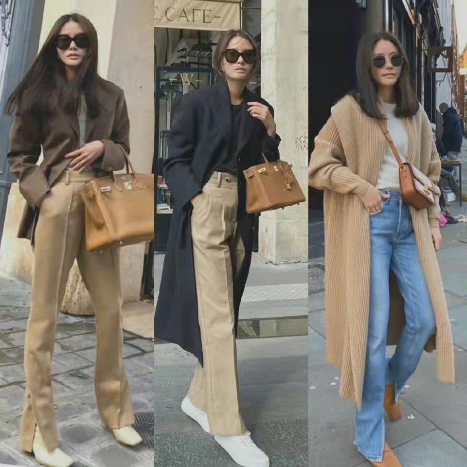 小姐姐|过了40岁,用“大衣+高腰裤子”,把气质和高挑做到极致