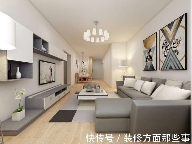 客厅|121平现代风二居室,让人置身其中有一种轻松自然的生活