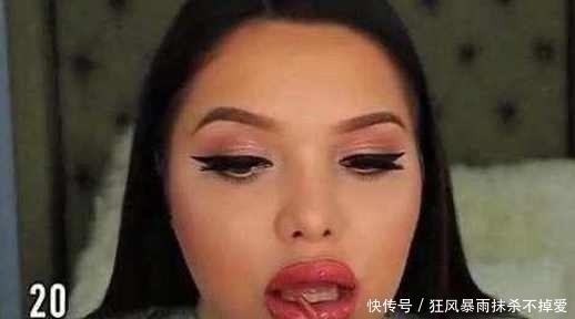 化妆|美女特别喜欢化妆,决定在嘴上涂100层口红,最后结果让人傻眼