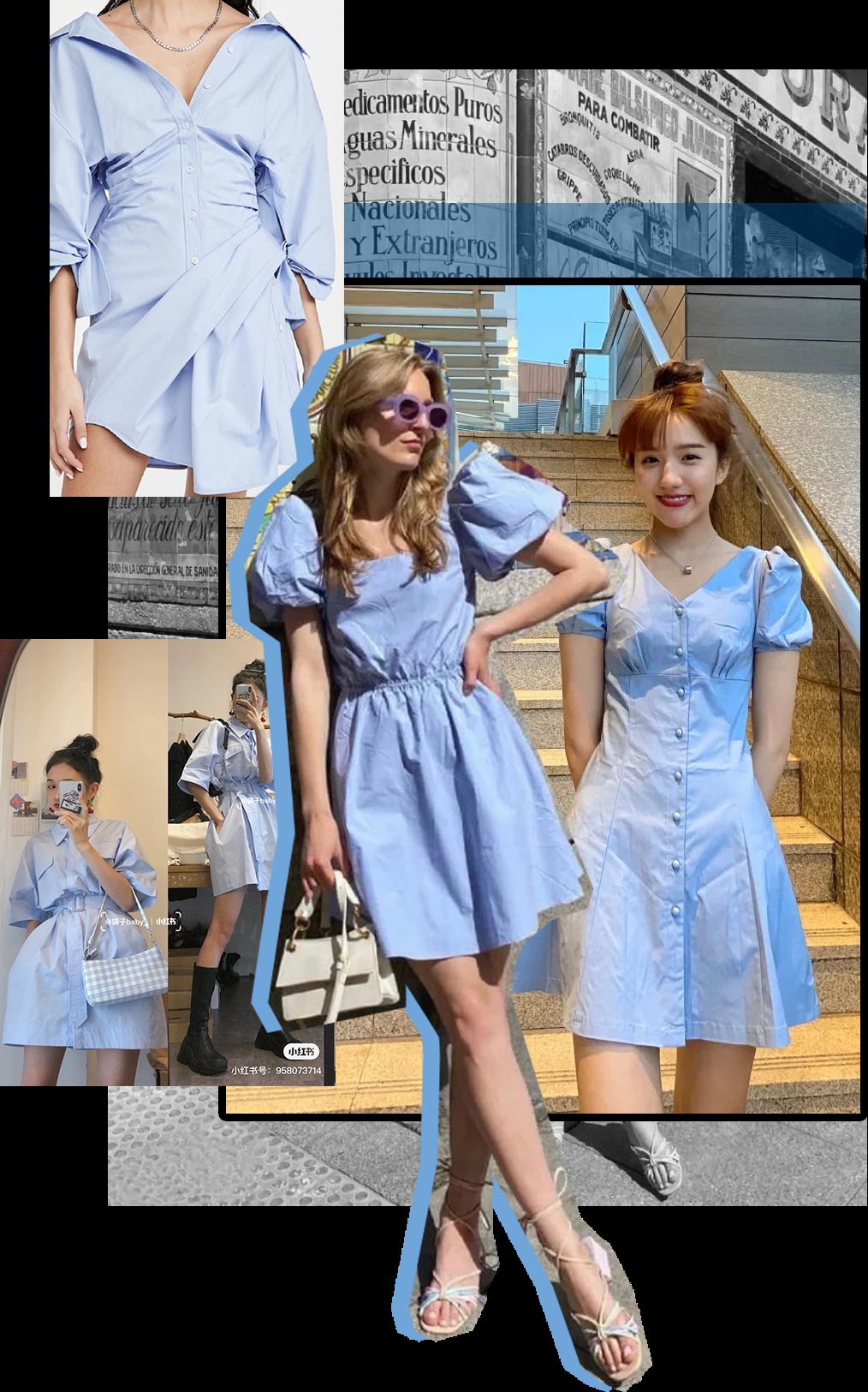 针织衫|今年夏天“雾霾蓝”火了!显白高级不挑人穿,照着穿就对了