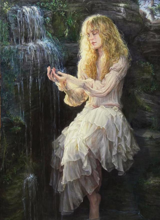 海伦·贝兰德#加拿大女艺术家现实主义人体油画,细腻逼真,引人遐思