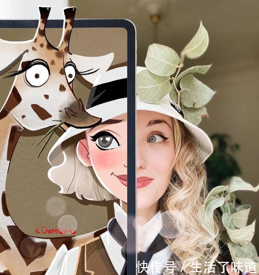 有意思的半边脸肖像:画师otido_4u的平板插画作品|插画师| 作品