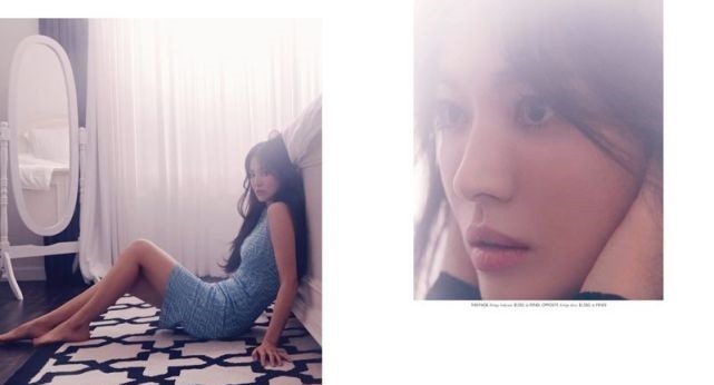 宋慧乔|宋慧乔顶级大刊曝光!穿衬衫玩下衣失踪秀漫画腿,怼脸拍还是神颜!