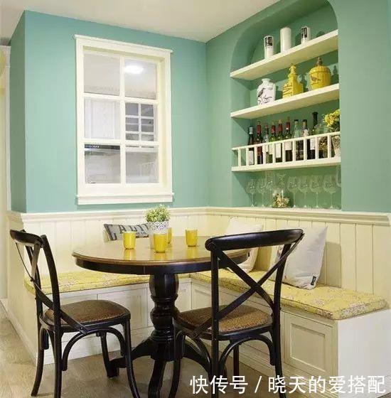 餐厅|果然小户型还是更适合做个卡座餐厅,省空间又实用