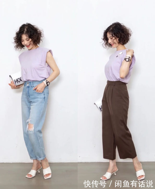 半裙|衣服不用买太多,50岁阿姨把半裙当上衣穿,配小黑裤却意外时髦