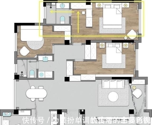 户型|卧室+衣帽间+卫生间，4种方案将功能区整合，实现户型的最优布局