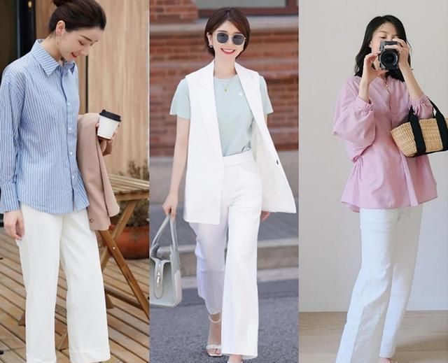 优雅 简约大方的白裤子,教你“一裤多穿”的搭配技巧,时髦优雅又高级