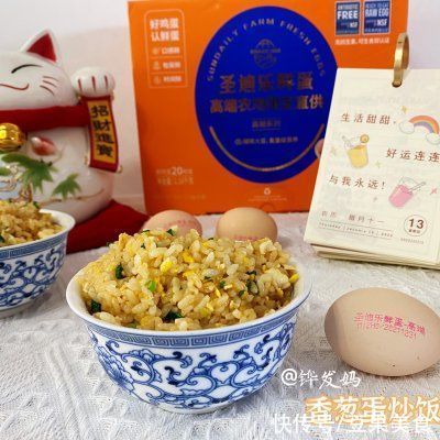 复赛|#圣迪乐鲜蛋杯复赛#香葱蛋炒饭