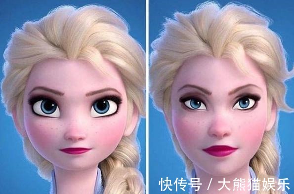 爱丽儿公主|五官变正常的迪士尼公主，爱丽儿公主最可爱，艾莎女王失去美貌！