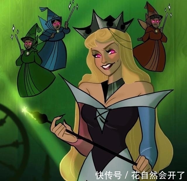 艾莎女王|迪士尼公主被恶魔附体什么样?艾莎女王高冷神秘,花木兰太可怕