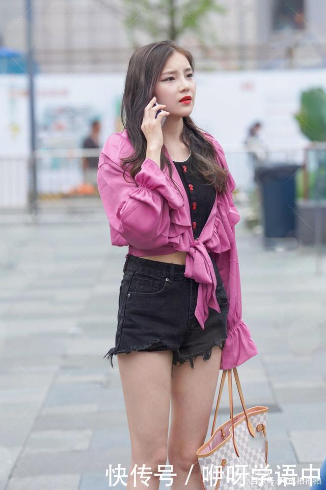 紫色长袖衬衣,个性潮流之风,阳光有内涵