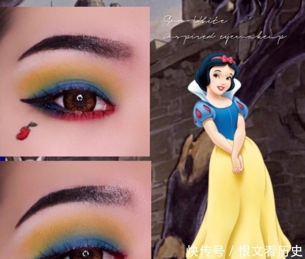 茉莉公主|又玩新花样,用眼妆COS迪士尼公主普通人画上也能变精致小公主
