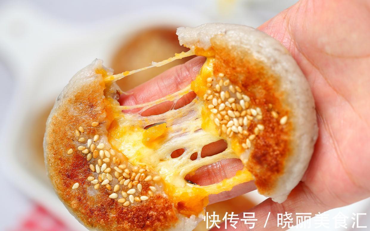 山药加红薯做成小饼,香甜美味一口拉丝,无需发面简单零失败!