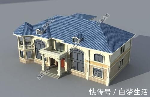 别墅|五开间二层自建房布局图，看了谁还在城里买房啊