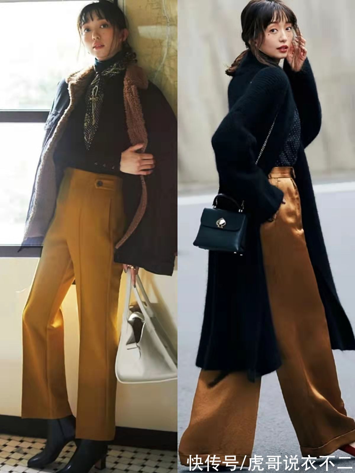 大衣 真正优雅的中年女人,冬季喜欢“呢大衣+阔腿裤”,藏肉又显气质