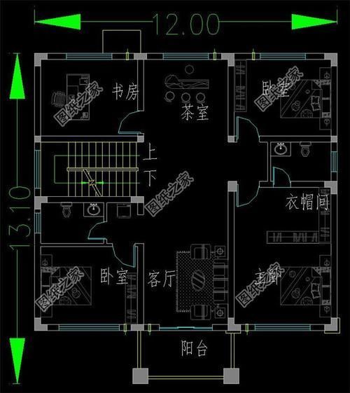 户型图|一楼商铺二三楼居住的三层住宅图，这是不是你要找的建房设计？