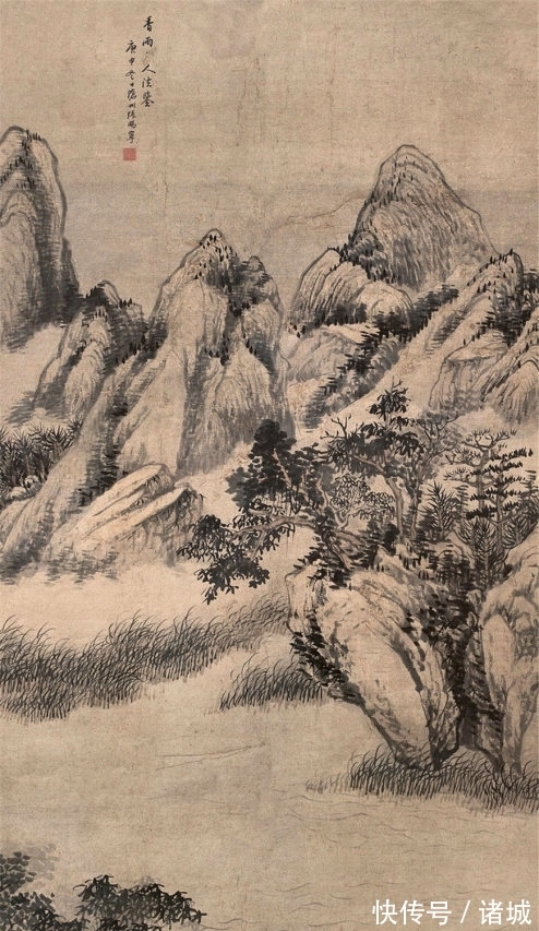 笔墨$略显保守,缺少变化,张赐宁山水画欣赏