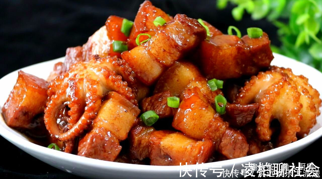 八爪鱼|不用焯水，不用炒糖色，用八爪鱼炖出来的红烧肉，肉香四溢