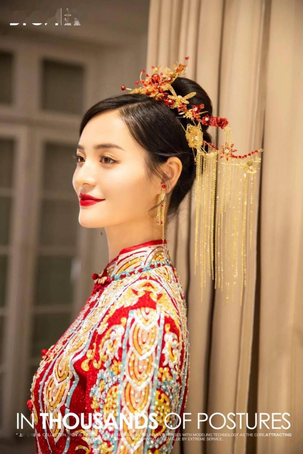 最新简约新娘造型白纱+中式，闪闪的仙女梦~