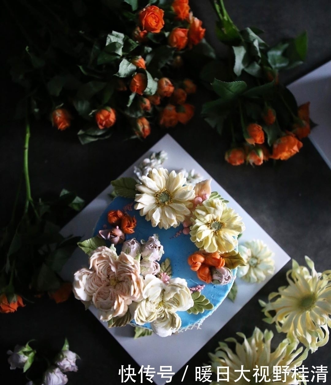 撩人|她做的鲜花蛋糕太撩人,看完后全世界都惊艳了